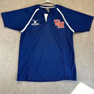 Gilbert Rugby Jersey Size Large Blue VH Logo Short Sleeve Match Vestavia Hills